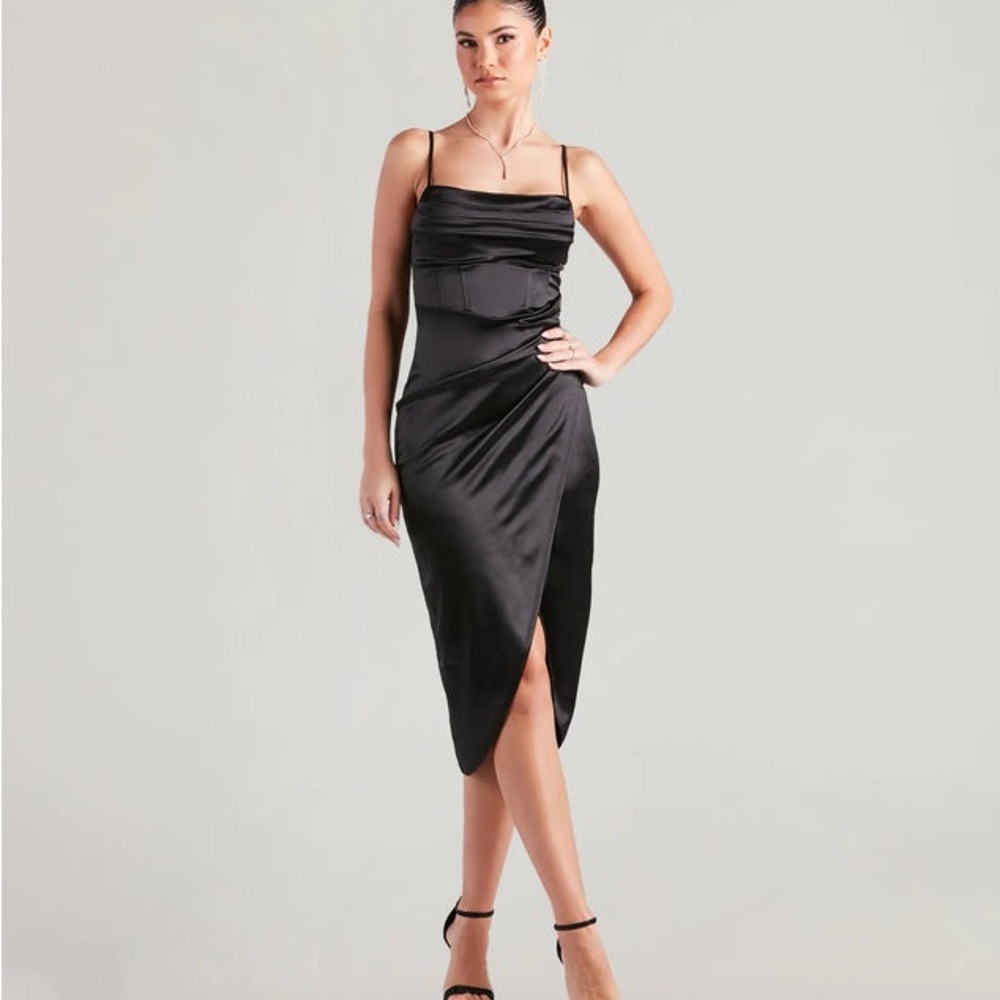 Windsor Black Asymmetrical Dress